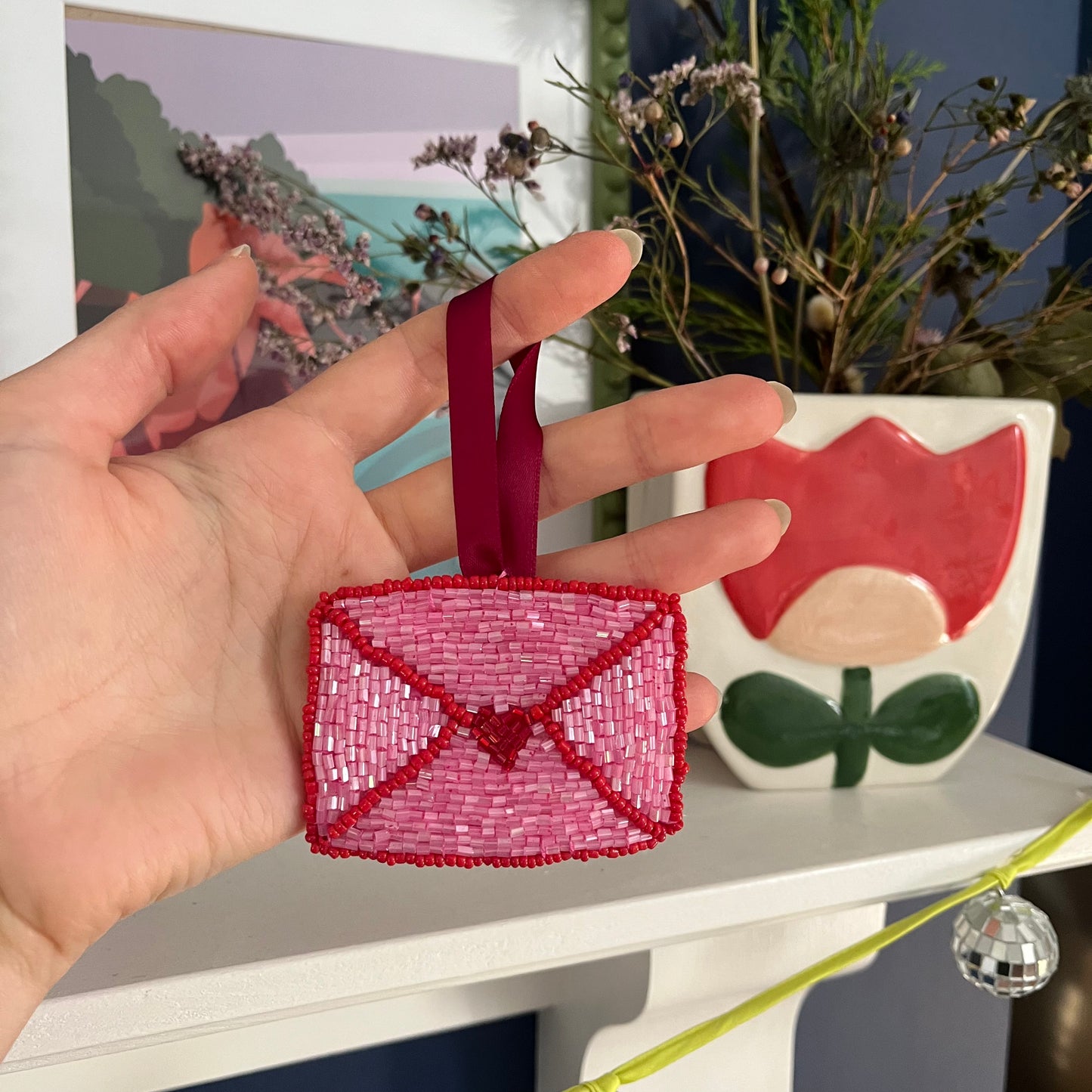 Mini Beaded Love Letter Wall Hanging