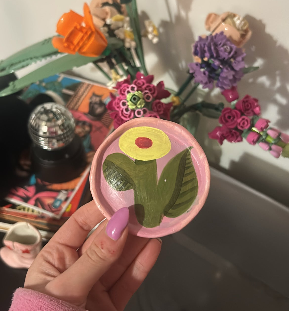 Yellow Flower - Clay Trinket