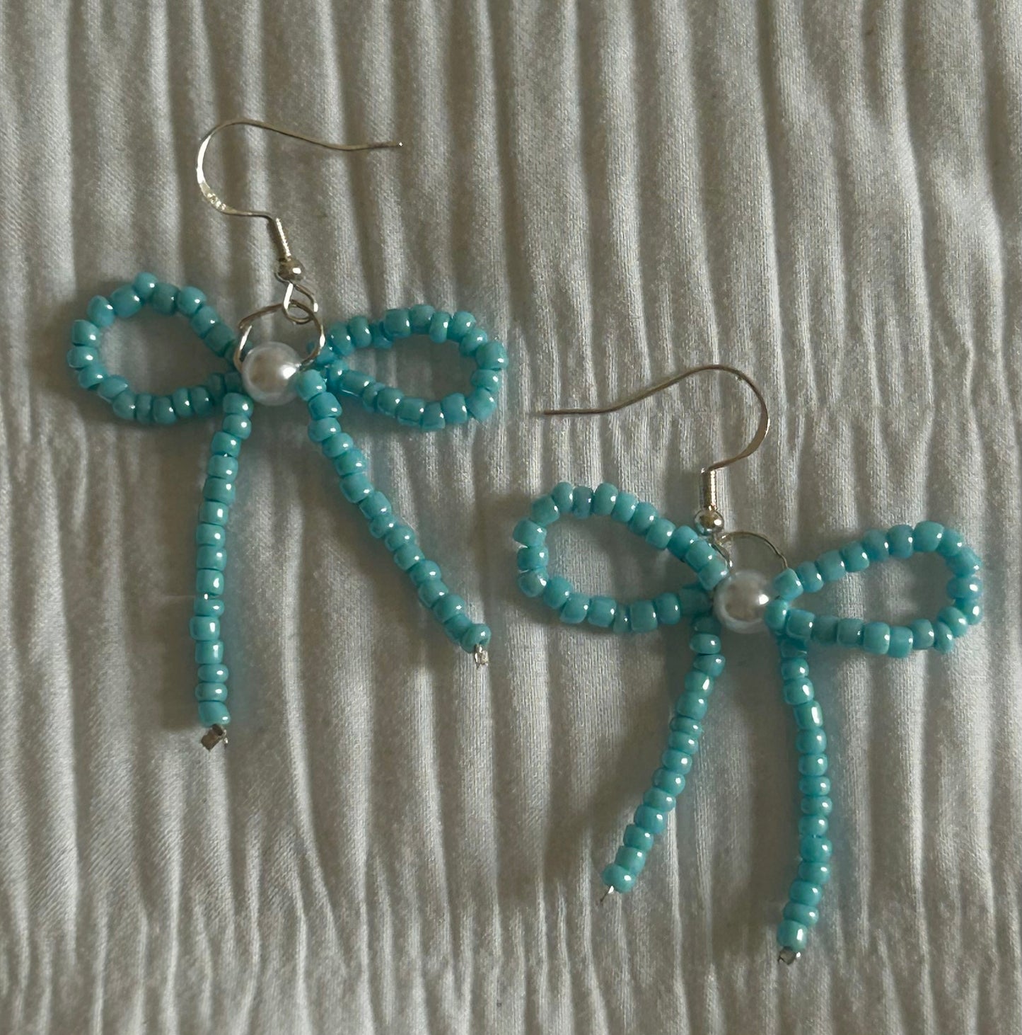 Blue Bows Earrings