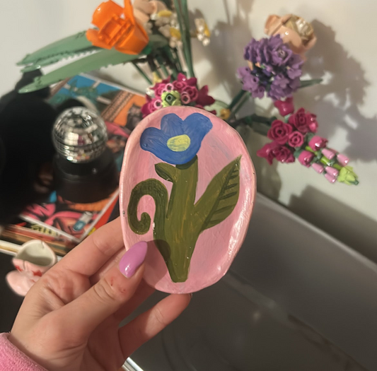 Blue Flower - Clay Trinket