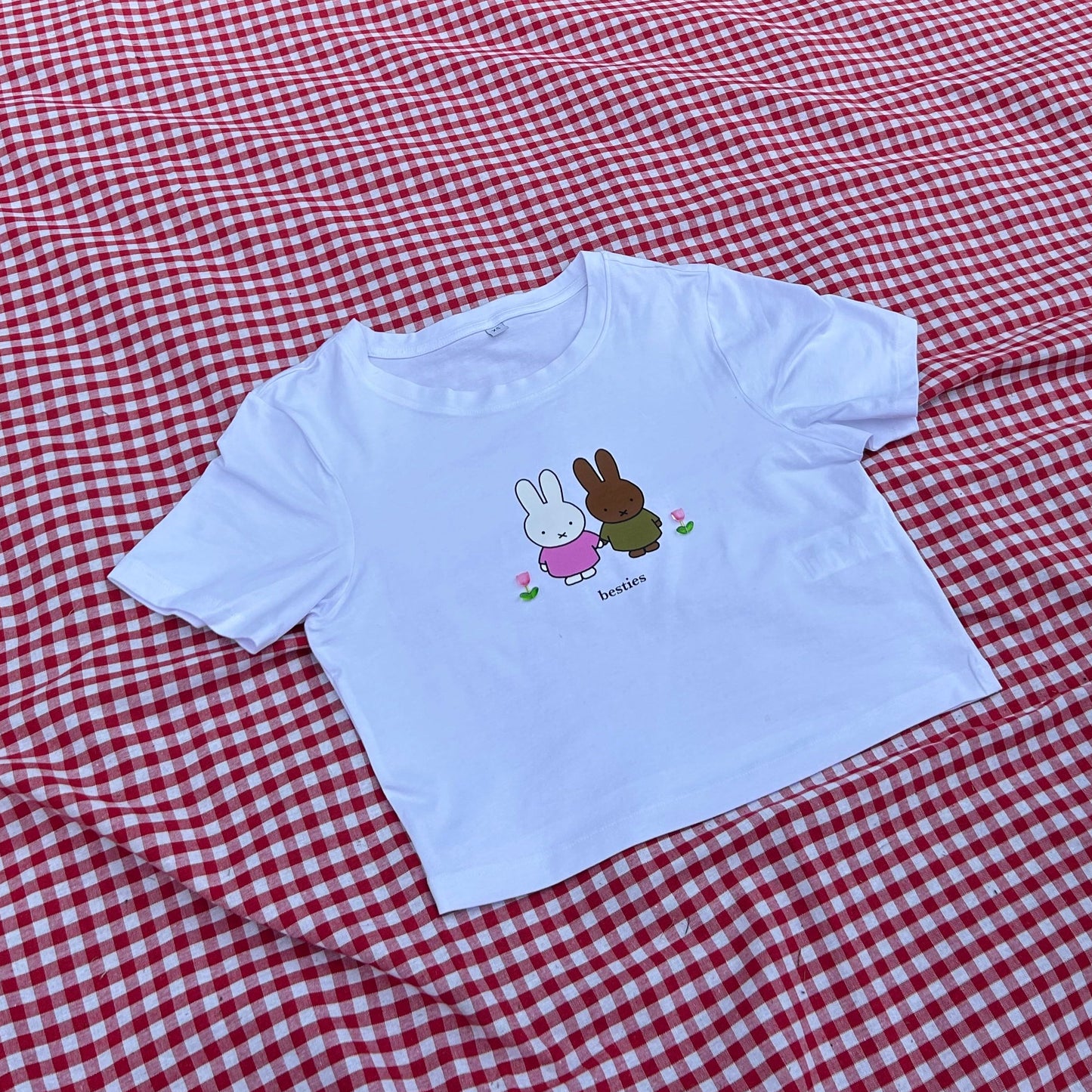 MADE TO ORDER - Bestie Tee with Beaded Tulip Details