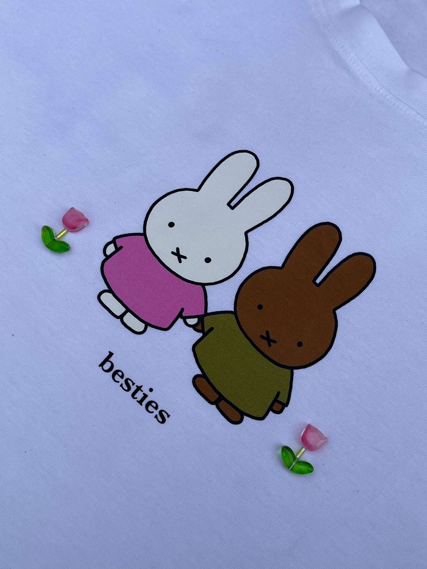 MADE TO ORDER - Bestie Tee with Beaded Tulip Details