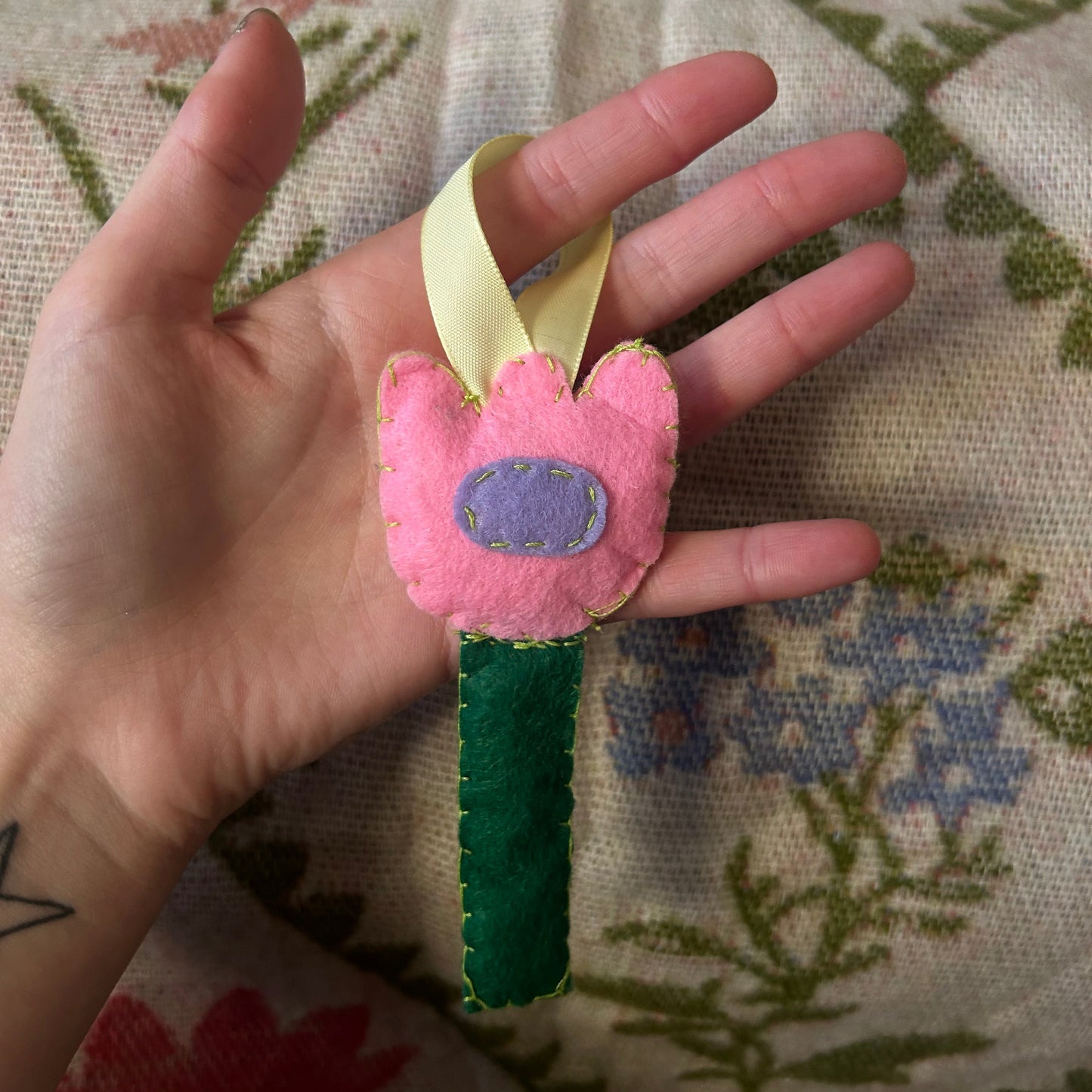 Flower Felted Hanging