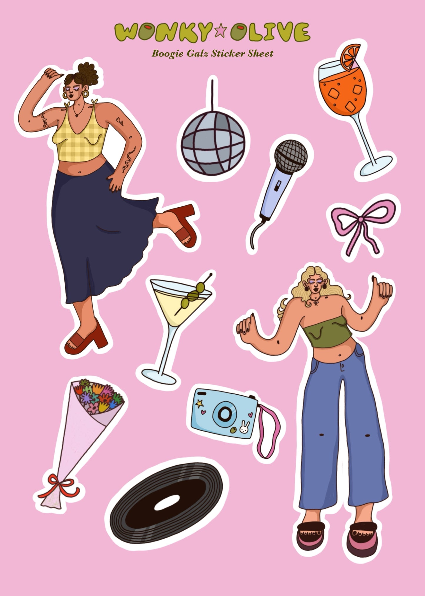 Boogie Galz Sticker Sheet