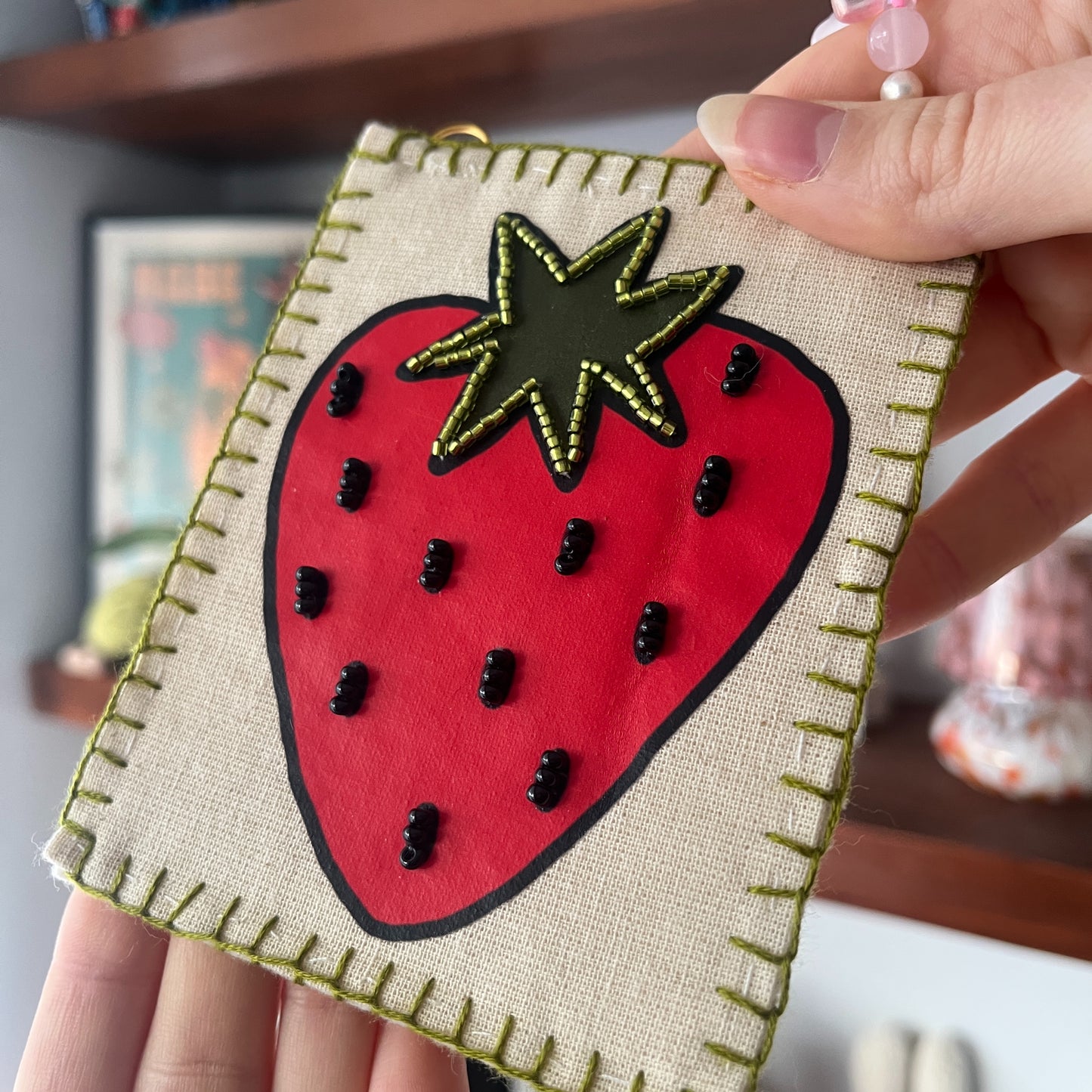 Strawberry Beaded Hanging