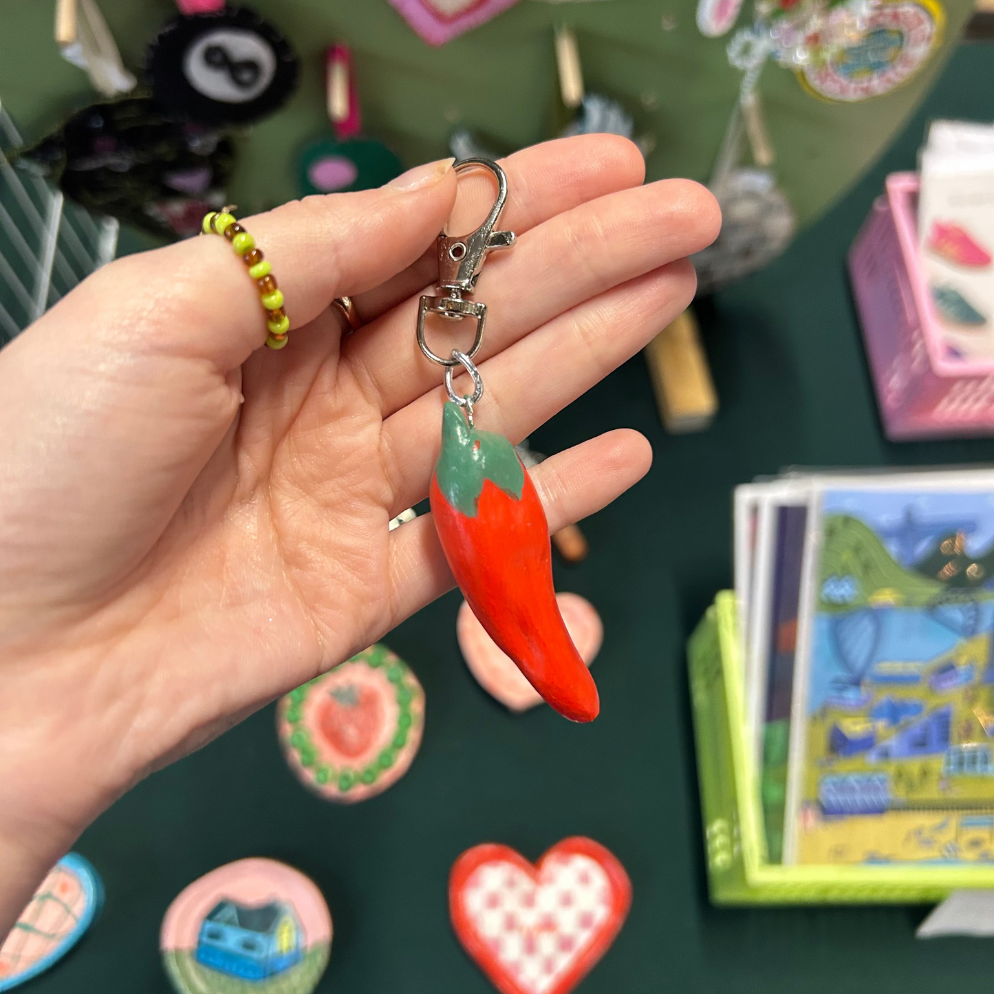 Chilli Pepper Clay Bag Charm