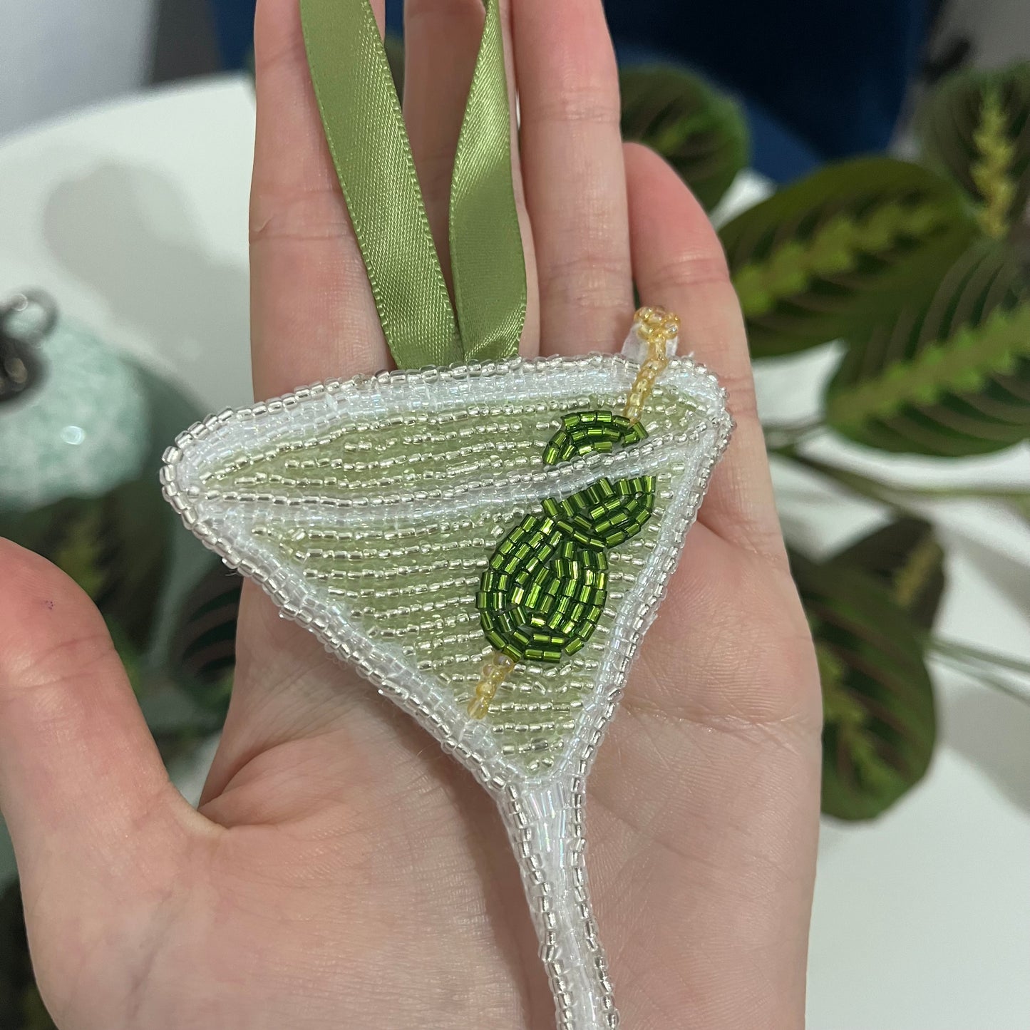 Beaded Dirty Martini Wall Hanging