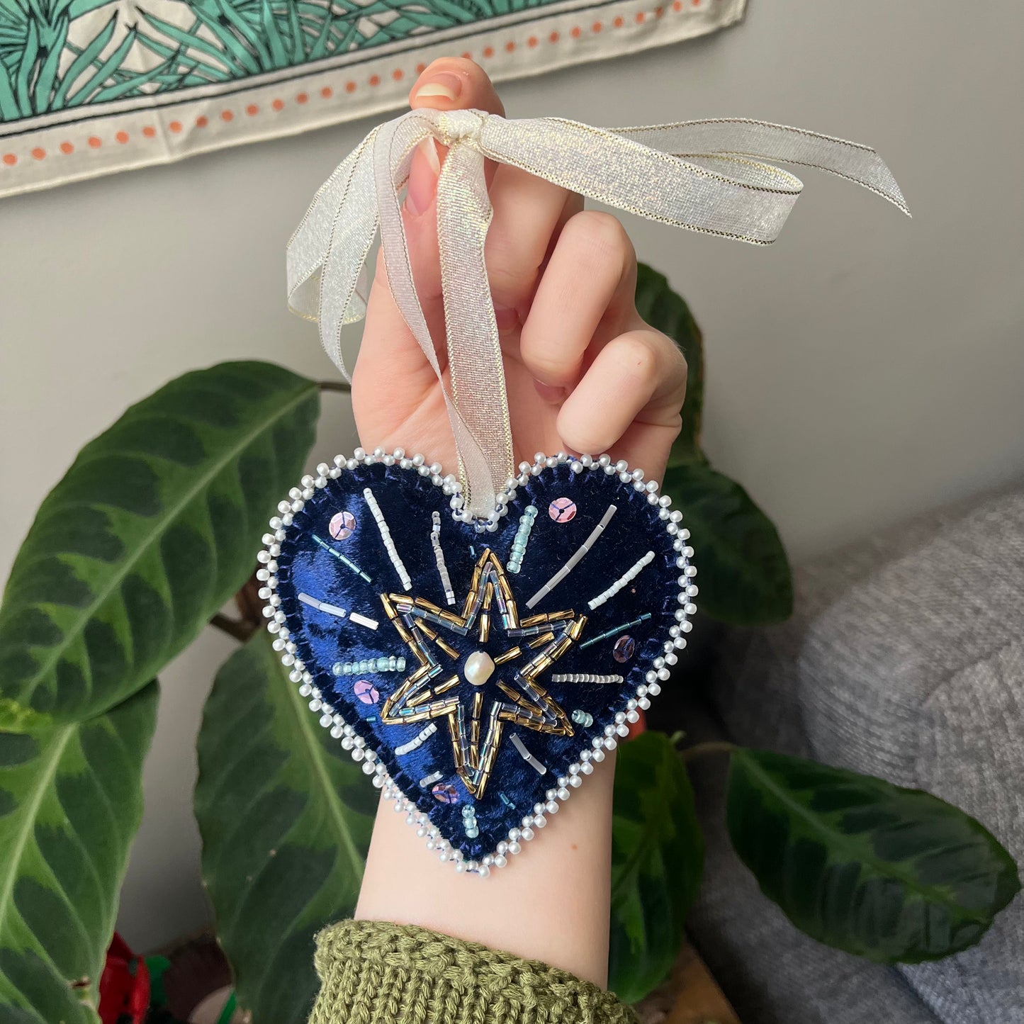 Beaded Heart Treasure - Velvet Star